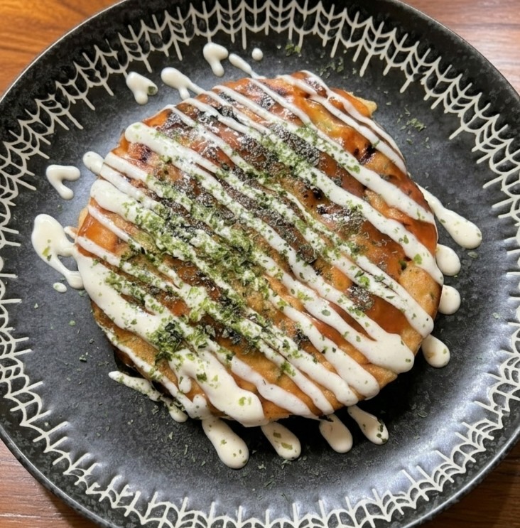 お好み焼き(大豆ミートの豚玉風)
